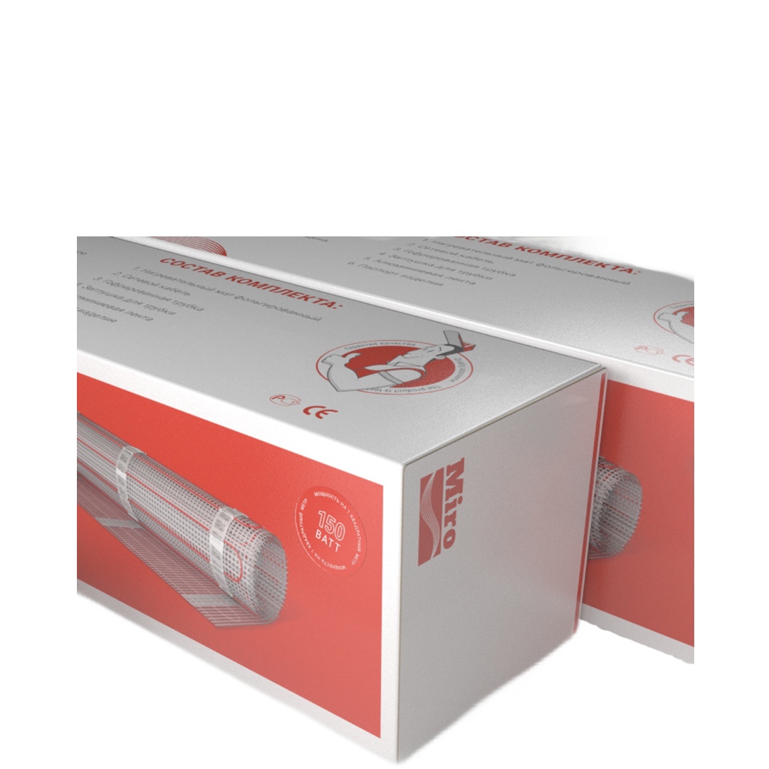 Нагревательный мат Miro 1,0 м2 - 150 Вт (150 Вт/м2)